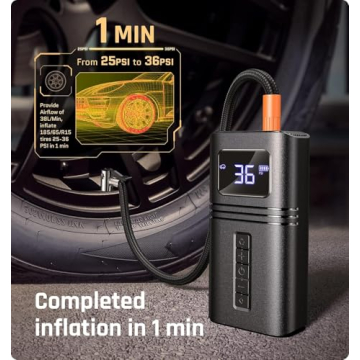 RYSEAB Portable Tire Inflator Cordless Air Compressor