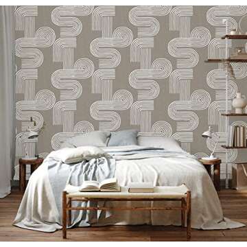 HAOKHOME 96122 Boho Peel and Stick Wallpaper - Easy DIY Decor