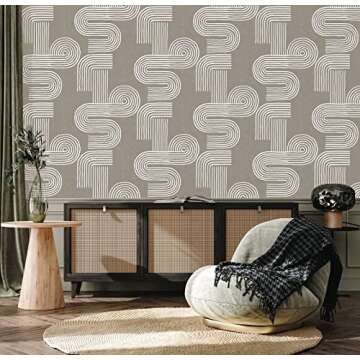 HAOKHOME Boho Peel and Stick Wallpaper for Easy Decor