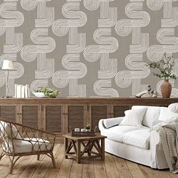 HAOKHOME Boho Peel and Stick Wallpaper for Easy Decor