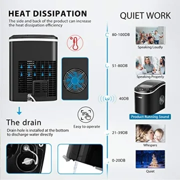 VIVOHOME Ice Cube Maker - Portable & Self-Cleaning