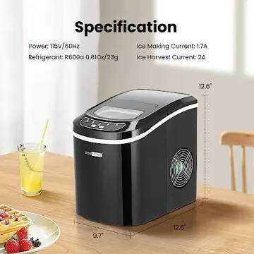 VIVOHOME Ice Cube Maker - Portable & Self-Cleaning