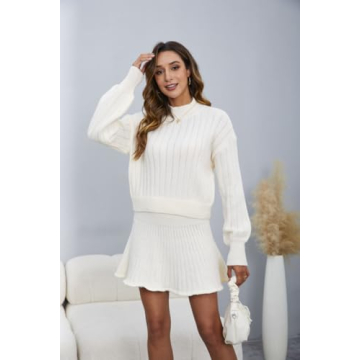 Stylish MakeMeChic Women's Sweater Skirt Set for Everyday Elegance
