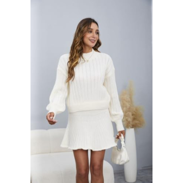 Stylish MakeMeChic Women's Sweater Skirt Set for Everyday Elegance