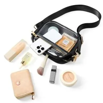 Fibrdoo Clear Crossbody Purse for Concerts and Events