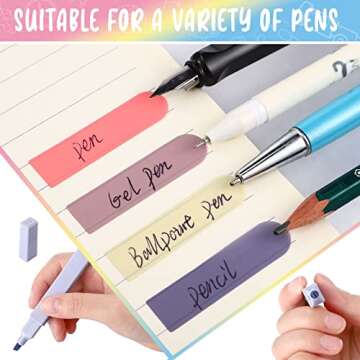 1160 Sheets Pastel Transparent Sticky Notes, 3 x 3 inch Clear Sticky Note Waterproof See Through Memo Pad, Translucent Writable Index Tabs for Annotating Books, Study Stationary Supplies