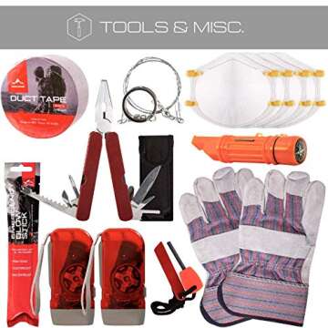 Rescue Guard Advanced Survival Kit- First Aid Emergency Kit - Bug Out Bag - Hurricane Preparedness Items Survival Bag -Earthquake Survival Backpacks - (6 Days for 2 People, 72 Hours for 4 People)