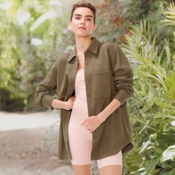 Stylish KUT & SO Women's Shacket in Olive Green