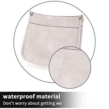 HKCLUF Crossbody Bags for Women Trendy Vegan Leather Hobo Handbags With 2 Adjustable Guitar Strap Crossbody Bucket Purse for Women(White)