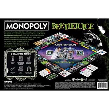 Monopoly Beetlejuice Board Game | Based on The 80’s Fantasy Film Beetlejuice | Officially Licensed Beetlejuice Merchandise | Themed Classic Monopoly Game