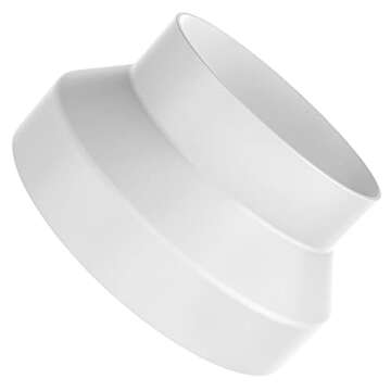 8 to 6 Inch Duct Reducer, Hon&Guan Duct Adapter 8 to 6 PVC Reducer, Duct Increaser/Reducer for Grow Tent HVAC Ventilation System. (200 to 150mm)