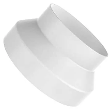8 to 6 Inch Duct Reducer, Hon&Guan Duct Adapter 8 to 6 PVC Reducer, Duct Increaser/Reducer for Grow Tent HVAC Ventilation System. (200 to 150mm)