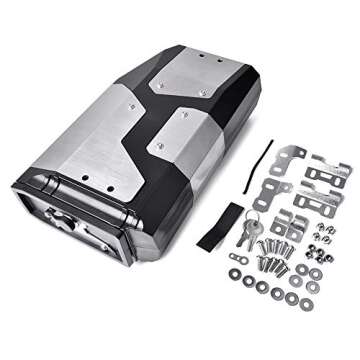 Motorcycle Side Toolbox - TOTMOX 4.2L Motorbike Left Bracket Tool Storage Box Waterproof Repair Container for BMVV R1200GS R1250GS ADV 2004-2019