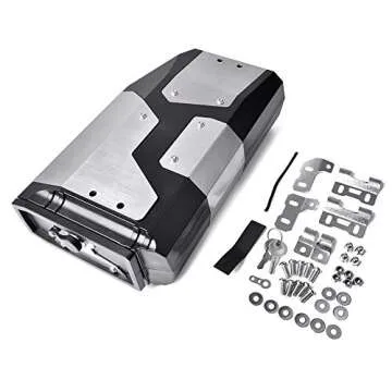 Motorcycle Side Toolbox - TOTMOX 4.2L Motorbike Left Bracket Tool Storage Box Waterproof Repair Container for BMVV R1200GS R1250GS ADV 2004-2019