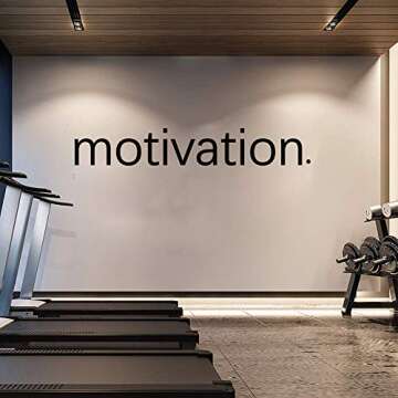 Motivation Wall Sticker - Gym Fitness Wall Decals - Sport Poster Workout Inspirational Art Decor Mur...