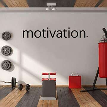 Motivation Wall Sticker - Gym Fitness Wall Decals - Sport Poster Workout Inspirational Art Decor Mural 8 X 50.3 inches