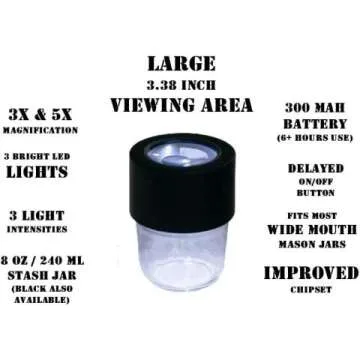 MasonBrite Herb Jar - LED Illuminated & Airtight
