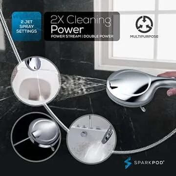SparkPod 10-Mode Handheld Shower Head Set - Luxurious, Versatile Experience