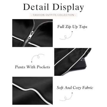 HAEOF Women 2 Piece Sweatsuit - Trendy Fall Outfits