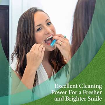 Natural Silk Dental Floss with Mint Flavor - Refillable Holder