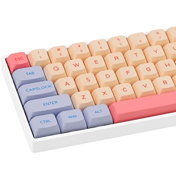 Fogruaden PBT Keycaps 132 Keys Marshmallow Keycaps Set for Custom Mechanical Keyboards