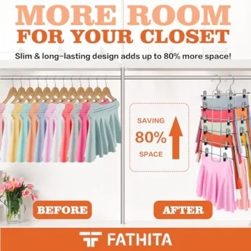 Space-Saving Closet Organizers for Pants and Skirts