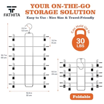 Space-Saving Closet Organizers for Pants and Skirts