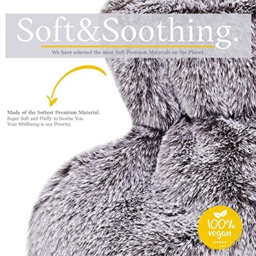 Qomfor Hot Water Bottle 1.8L with Soft Cover for Cozy Comfort