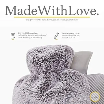 Qomfor Hot Water Bottle 1.8L with Soft Cover for Cozy Comfort