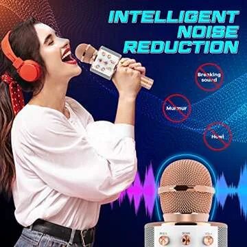 Wireless Karaoke Microphone Gift for Kids Age 5-12
