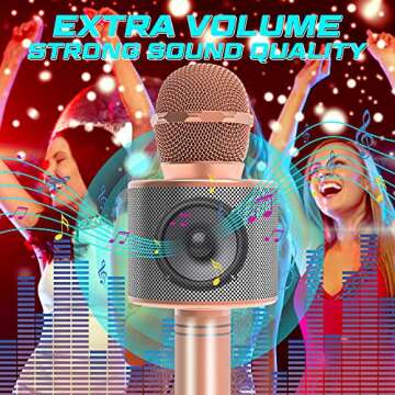Wireless Karaoke Microphone Gift for Kids Age 5-12