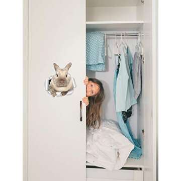 Winston & Bear Rascally Rabbit Wall Decals - 3D Easter Decor and 2 Pack Bunny Stickers