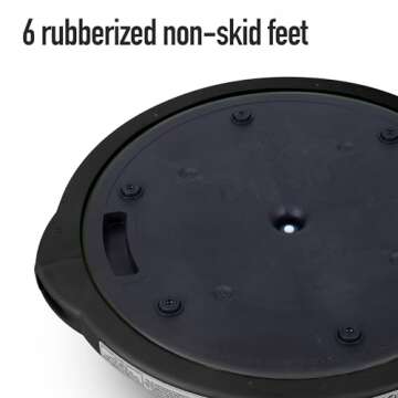 Bosu 20 Inch Dynamic Non-Slip Travel Size Home Gym Balance Ball Pod Trainer for Strength and Flexibility with 6 Rubber Feet and Hand Pump, Pink