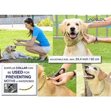 Arava Flea and Tick Collar for Dogs & Puppies - Natural Flea and Tick Prevention for Dogs - 22" Length - 11 Natural Active Ingredients - Safe for Babies & Pets - Enhanced Control & Defense