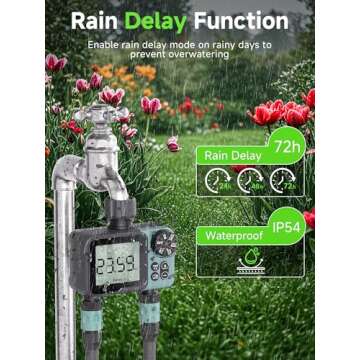 Programmable 2-Zone Sprinkler Timer with Rain Delay