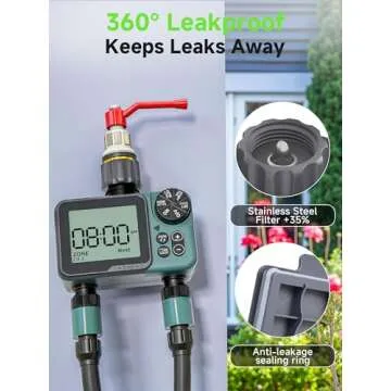 Programmable 2-Zone Sprinkler Timer with Rain Delay