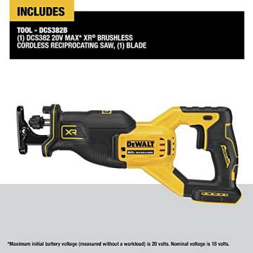 DEWALT 20V MAX XR Reciprocating Saw for Effortless Cutting