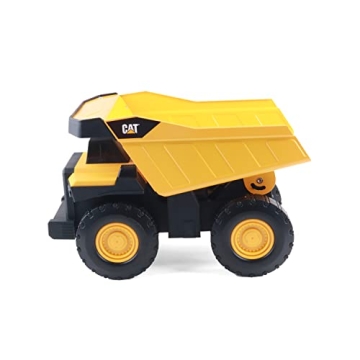 CAT Construction Toys, Steel Dump Truck 16”, Classic Heavy-Duty Yellow Construction Vehicle Toy wi...