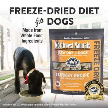 Northwest Naturals Freeze-Dried Turkey Dog Food - Bite-Sized Nuggets - Healthy, Limited Ingredients,...