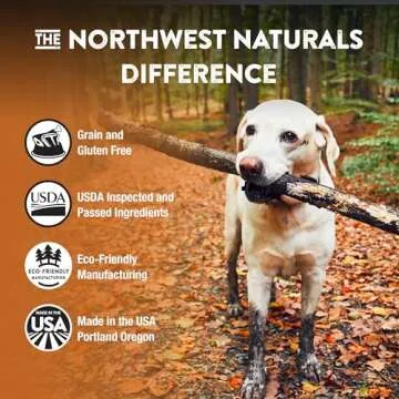 Northwest Naturals Freeze-Dried Turkey Dog Food - Bite-Sized Nuggets - Healthy, Limited Ingredients, Human Grade Pet Food, All Natural - 12 Oz