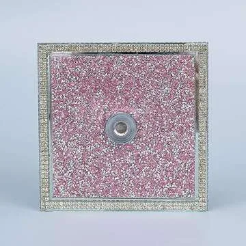 Hochance Pink Crystal Standing Paper Towel Roll Holder Countertop Weighted Rack,Glam Cute Bling Rhinestone Jeweled Diamonds Modern Decoration Christmas Housewarming Gifts for Kitchen Home Bar