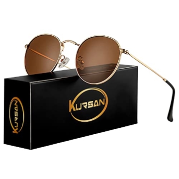 Kursan Vintage Round Polarized Sunglasses for All