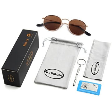 Kursan Vintage Round Polarized Sunglasses for All