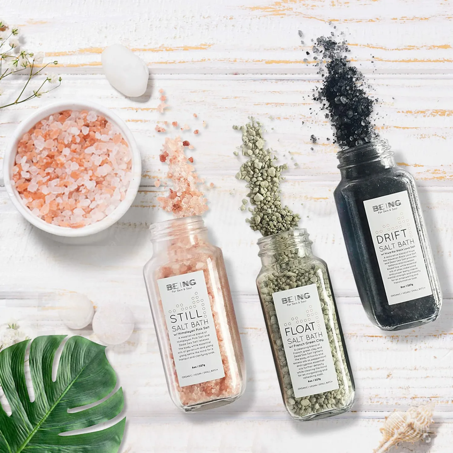 All-Natural Vegan Bath Salt Spa Gift Set Collection