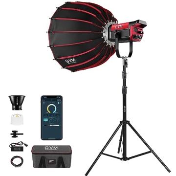 GVM 200W LED Video Light with Softbox, SD200B Photography Lighting Kit with Bluetooth Mesh Network/D...