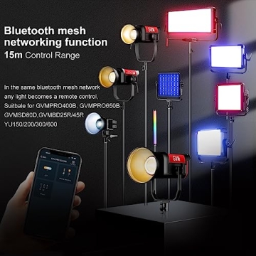 GVM 200W LED Video Light with BT App Control