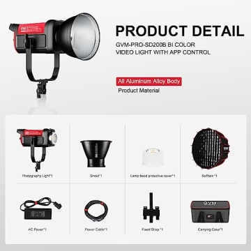 GVM 200W LED Video Light with BT App Control