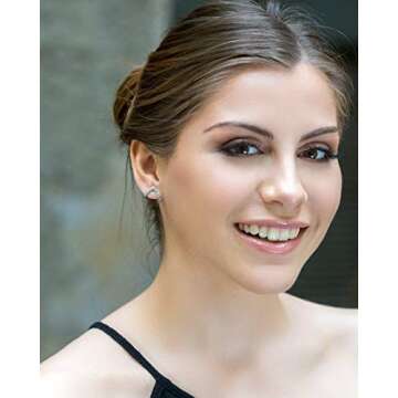 Emmanuela Minimalist Triangle Stud Earrings Handmade of 24K Gold plated Sterling Silver V Shaped Dainty Earring Studs Everyday Huggies Hypoallergenic Jewelry Unusual Gift for Her