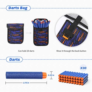 Kids Tactical Vest Kit for Nerf Guns with Refill Darts