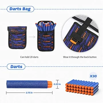 Kids Tactical Vest Kit for Nerf Guns with Refill Darts